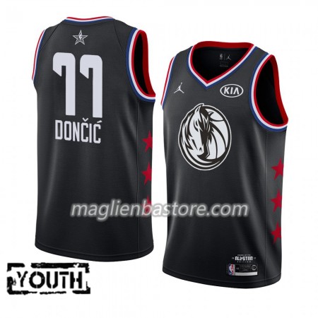Maglia Dallas Mavericks Luka Doncic 77 2019 All-Star Jordan Brand Nero Swingman - Bambino